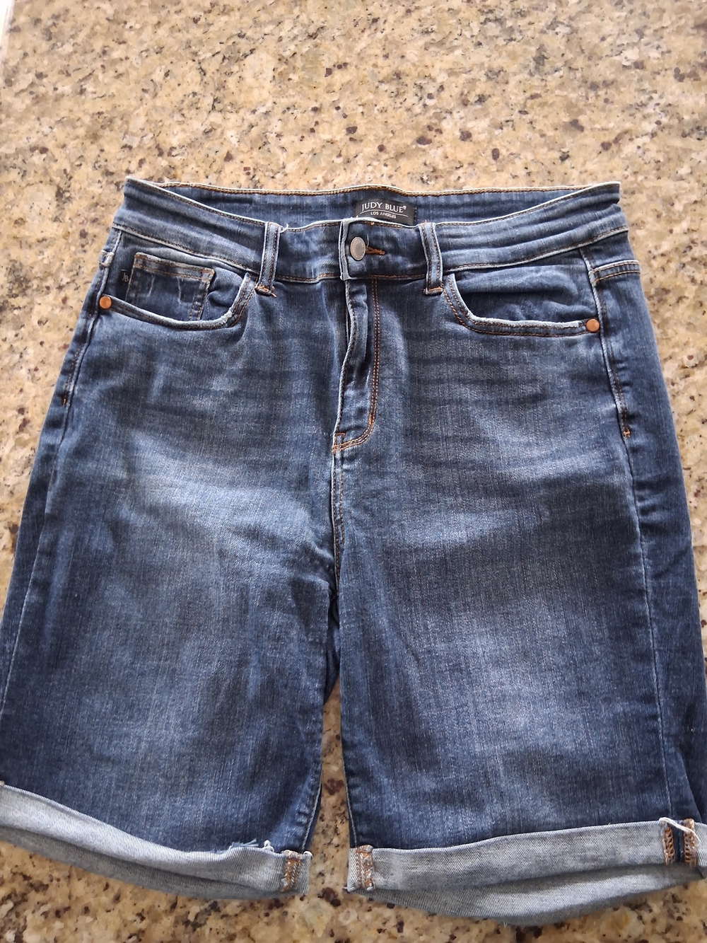 Judy Blue Rolled Cuff Denim Bermuda Shorts XL